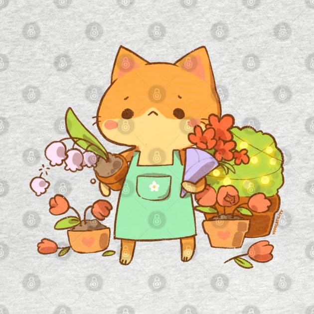 Wilted Flowers Cat by vooolatility